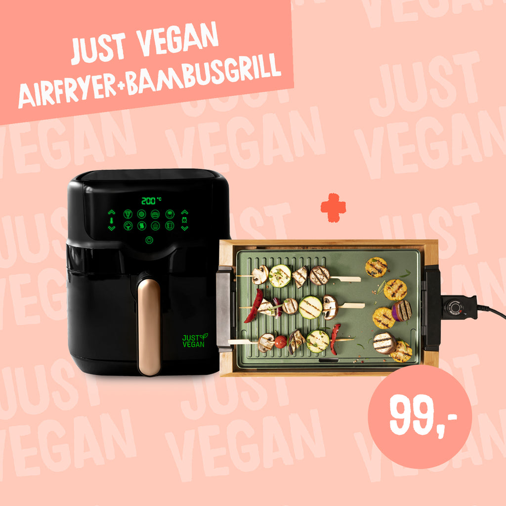 JUST VEGAN Aktions-Set Air Fryer + Bambusgrill - Just-Vegan.de